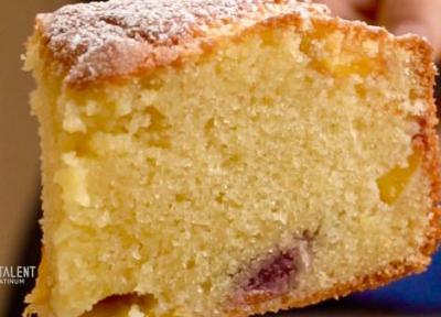 طرز تهیه کیک هلو اسفنجی در فر